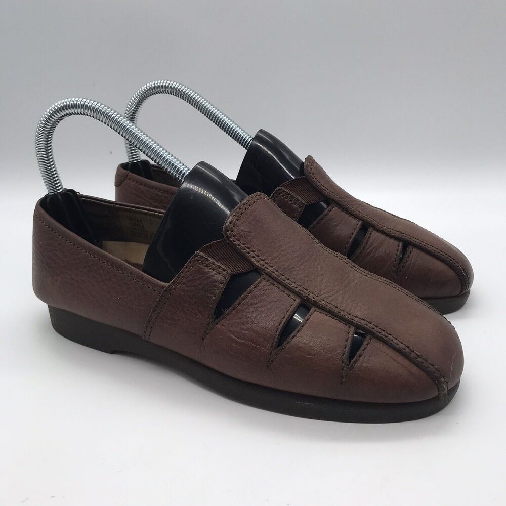 Softspots Fisherman Sandals Women's 6.5M Brown Leather Slip On Comfort Shoes - Picture 3 of 9